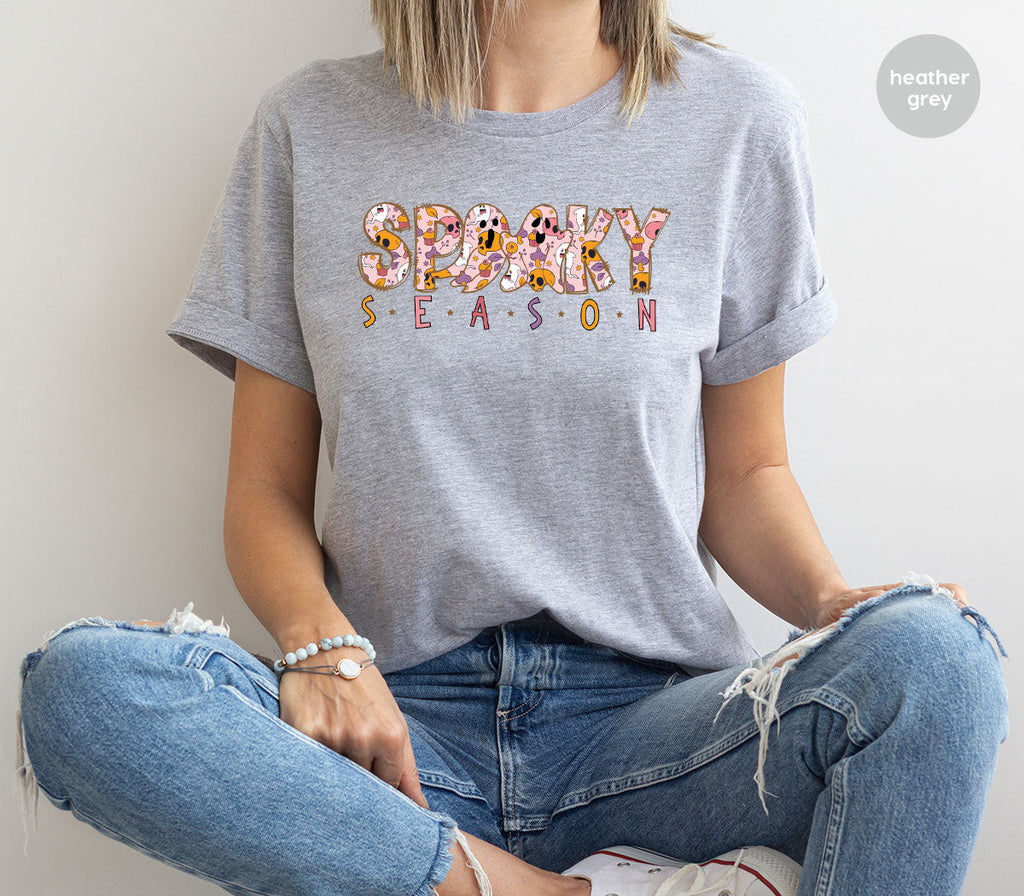 Ghost Graphic Tees, Cute Kid Halloween Shirt, Spooky product image 47