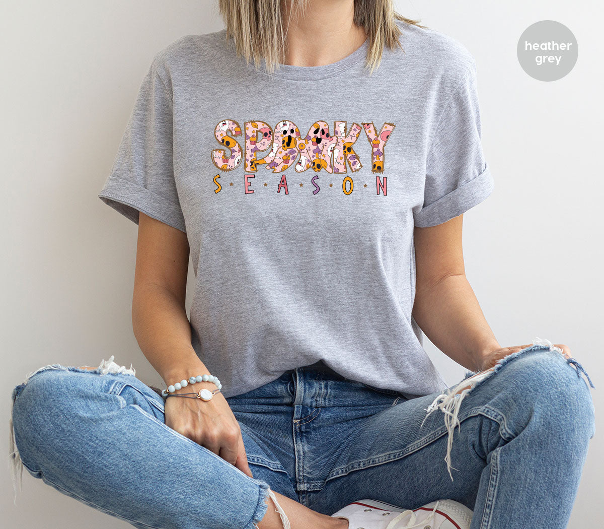 Ghost Graphic Tees, Cute Kid Halloween Shirt, Spooky product image 47