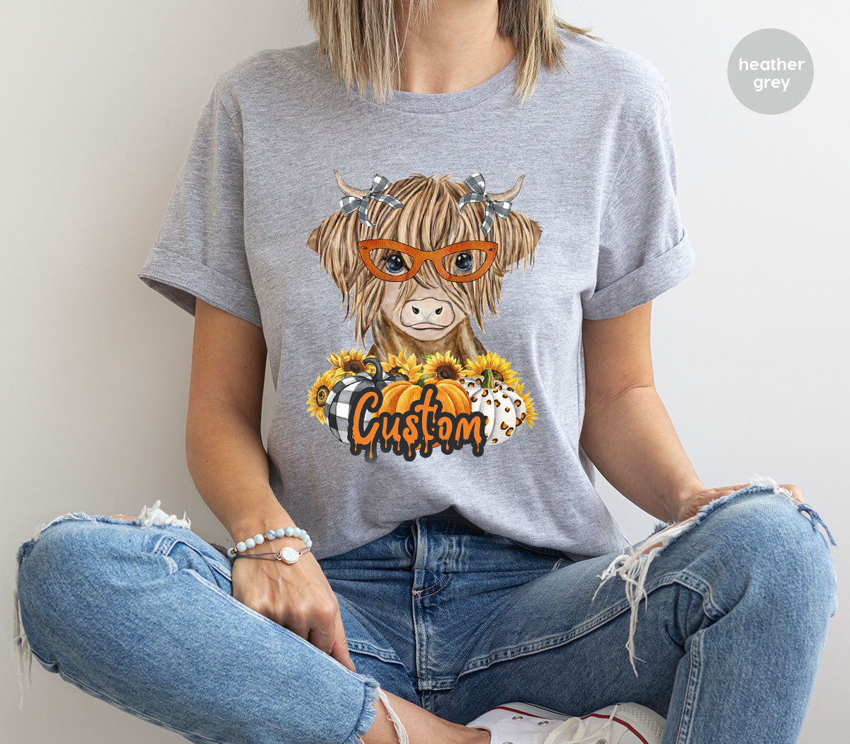 Custom Cow Shirt, Fall Graphic Tees, Personalized Farmer product image 37