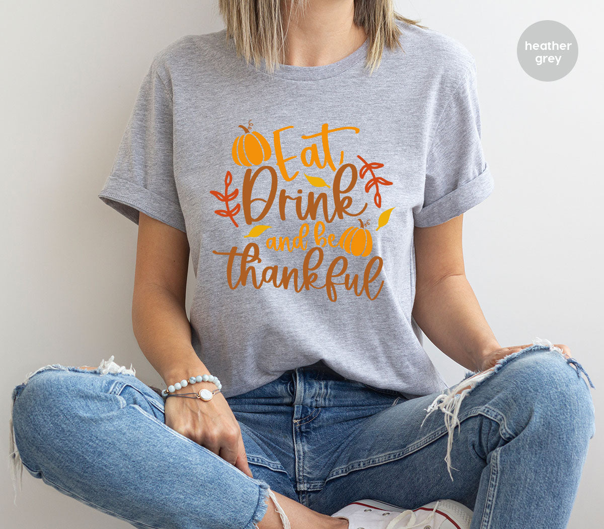 Cute Pumpkin T-Shirt, Fall Graphic Tees, Thankful Gifts product image 6