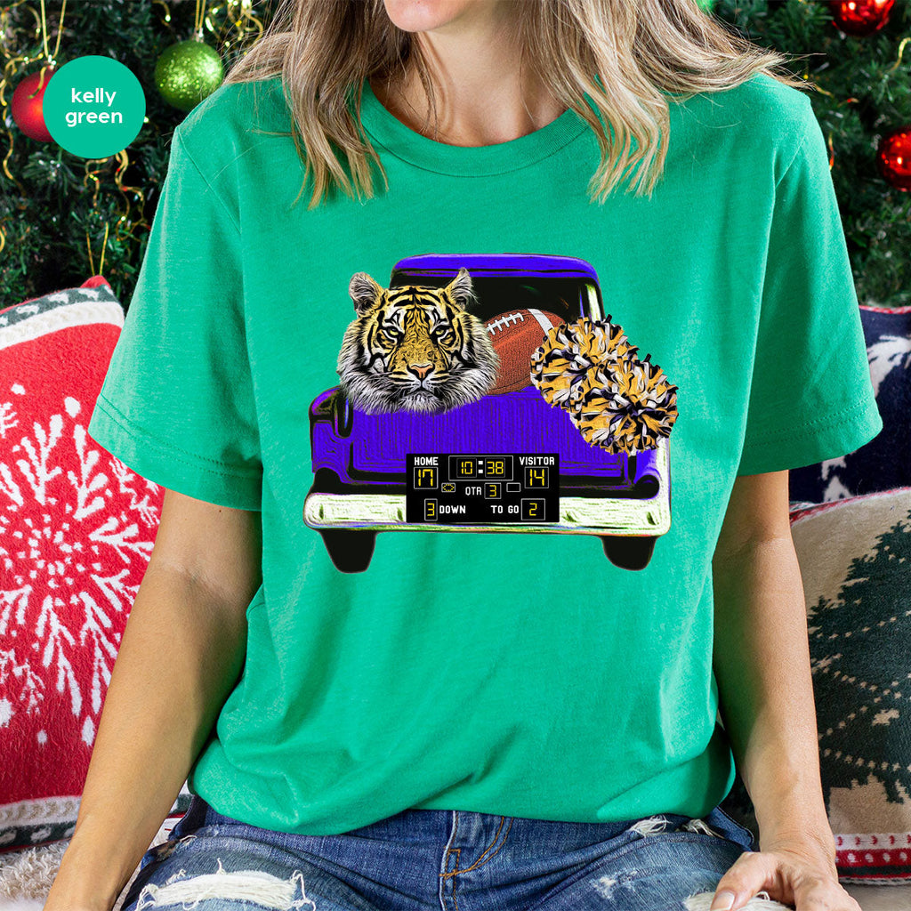 Football Truck Shirt, Tiger Graphic Tees, Mom TShirt, Gifts product image 13