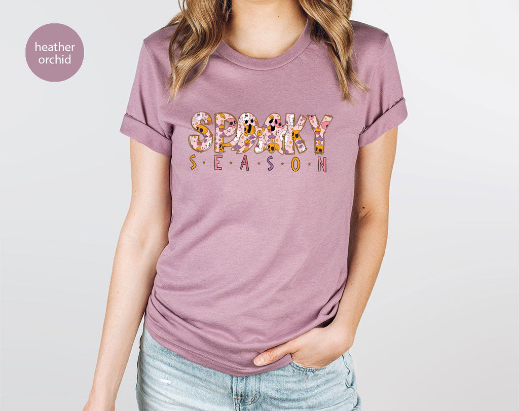 Ghost Graphic Tees, Cute Kid Halloween Shirt, Spooky product image 50