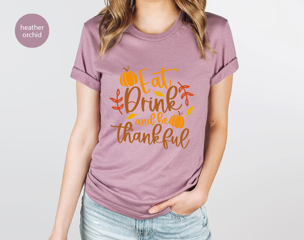 Cute Pumpkin T-Shirt, Fall Graphic Tees, Thankful Gifts product image 8