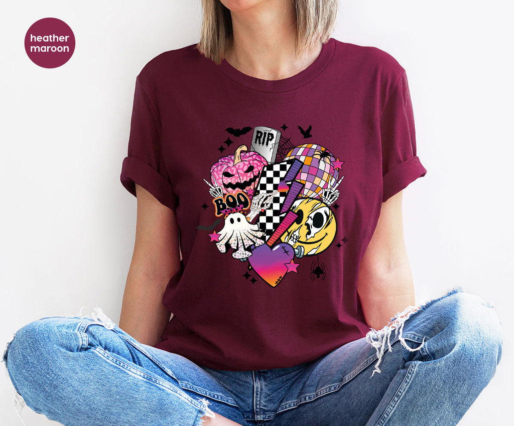 Halloween Shirt, Gifts, Spooky Season Pumpkin Graphic Tees product image 41