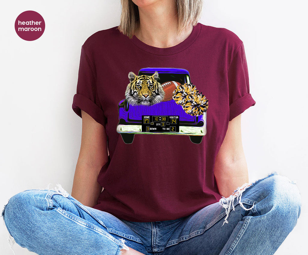 Football Truck Shirt, Tiger Graphic Tees, Mom TShirt, Gifts product image 14