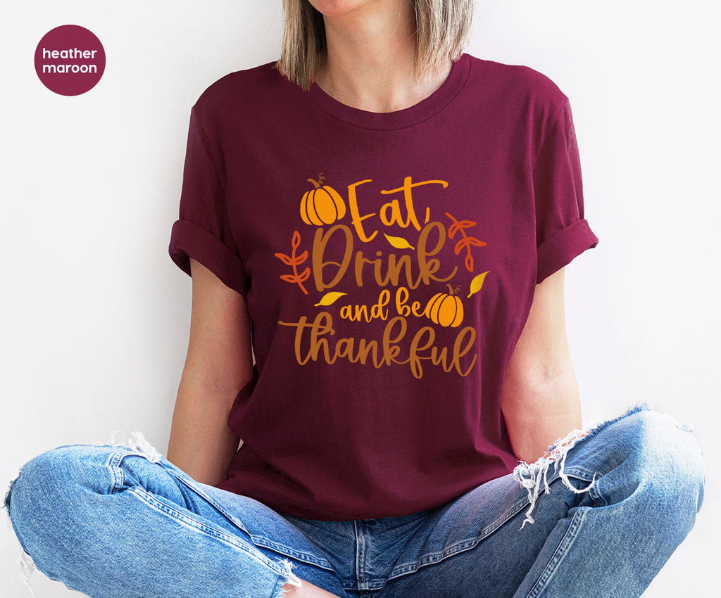 Cute Pumpkin T-Shirt, Fall Graphic Tees, Thankful Gifts product image 9