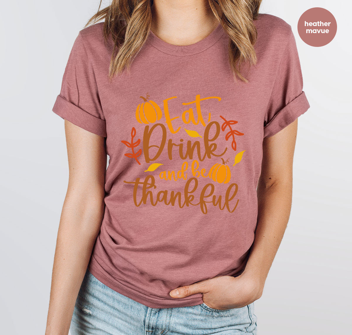 Cute Pumpkin T-Shirt, Fall Graphic Tees, Thankful Gifts product image 10