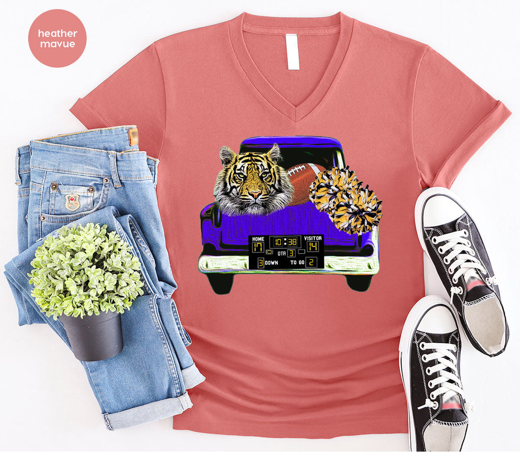 Football Truck Shirt, Tiger Graphic Tees, Mom TShirt, Gifts product image 16