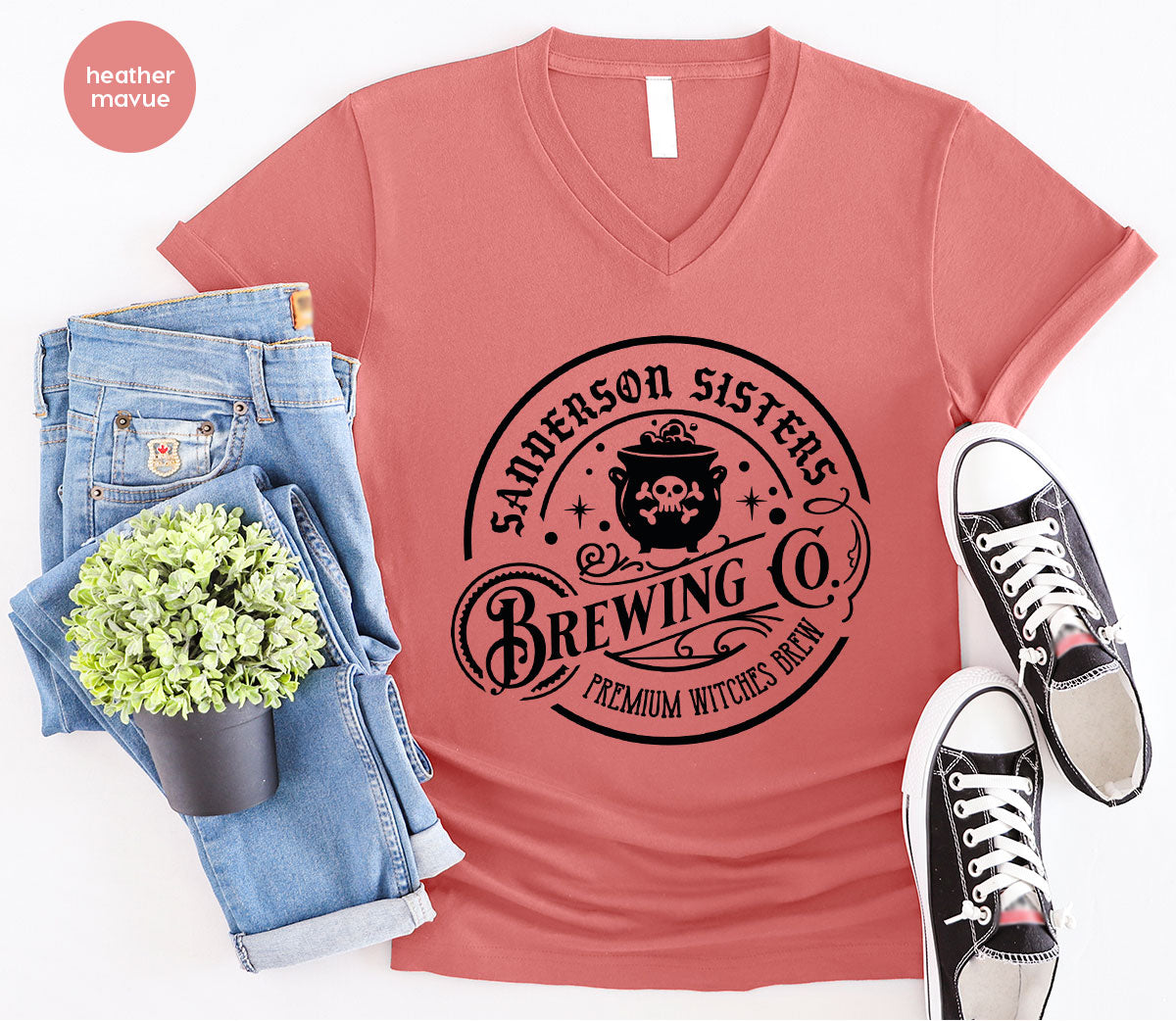 Halloween Witch T-Shirt, Witches Brew Vneck Shirt, Witchy product image 46