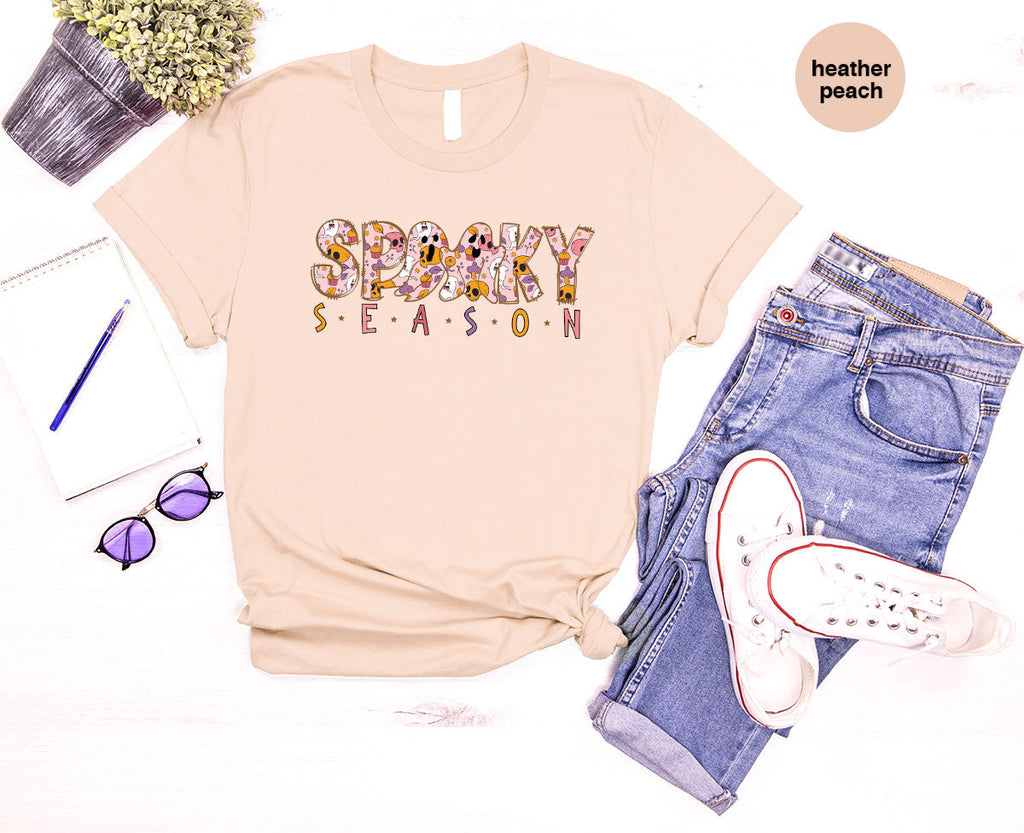 Ghost Graphic Tees, Cute Kid Halloween Shirt, Spooky product image 54