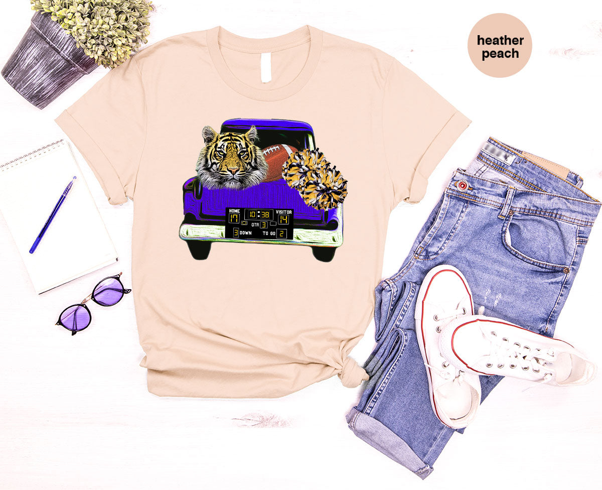 Football Truck Shirt, Tiger Graphic Tees, Mom TShirt, Gifts product image 17
