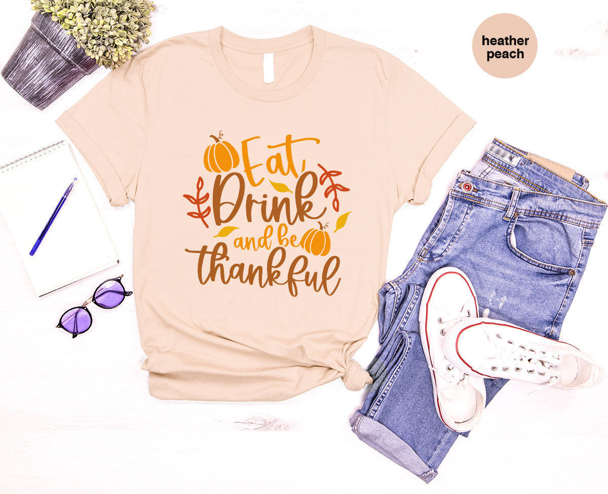 Cute Pumpkin T-Shirt, Fall Graphic Tees, Thankful Gifts product image 13