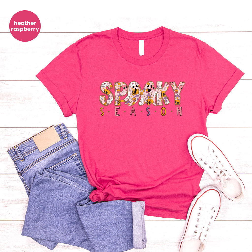Ghost Graphic Tees, Cute Kid Halloween Shirt, Spooky product image 55