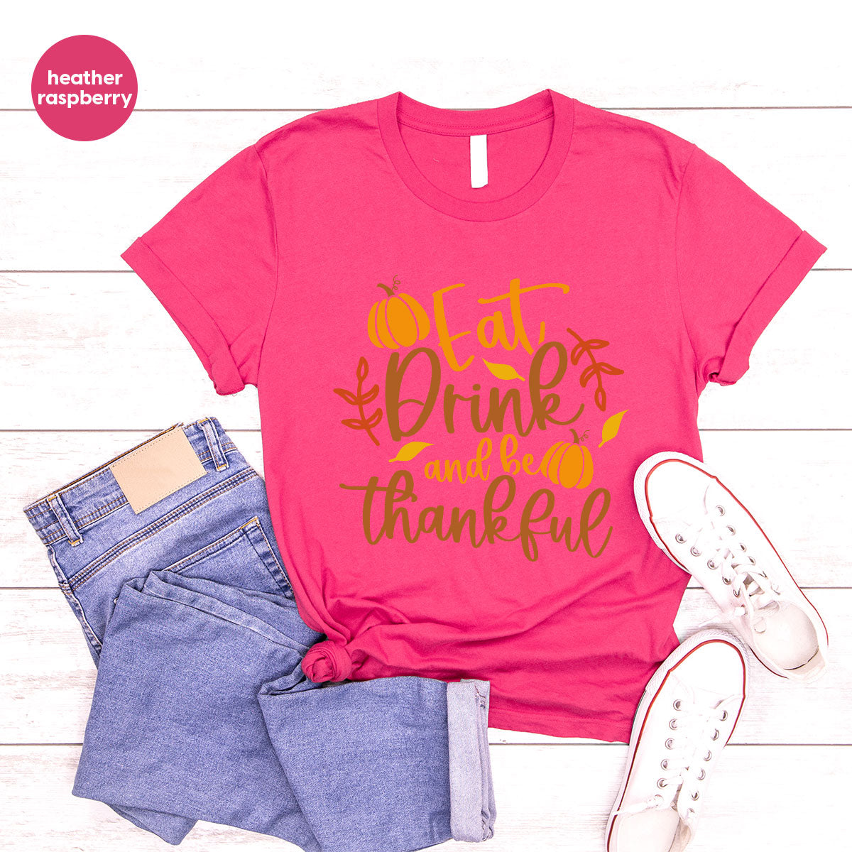 Cute Pumpkin T-Shirt, Fall Graphic Tees, Thankful Gifts product image 14