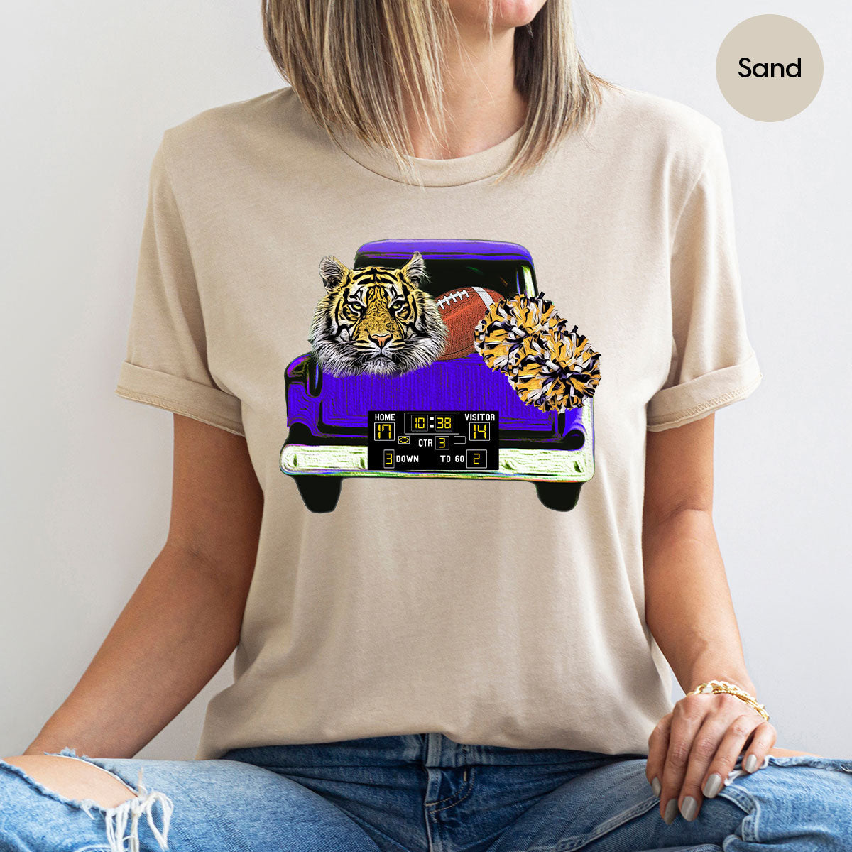 Football Truck Shirt, Tiger Graphic Tees, Mom TShirt, Gifts product image 19