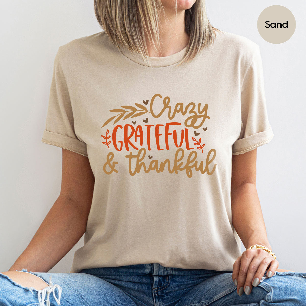 Funny Fall T Shirt, Gift for Her, Crazy Grateful Thankful product image 10