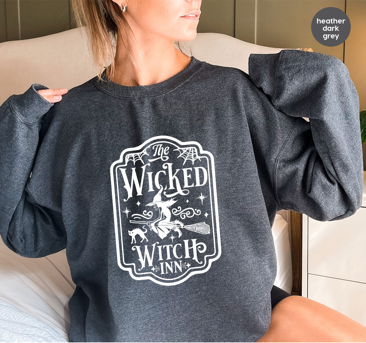 Witch Crewneck Sweatshirt, Halloween Shirts for Women product image 27
