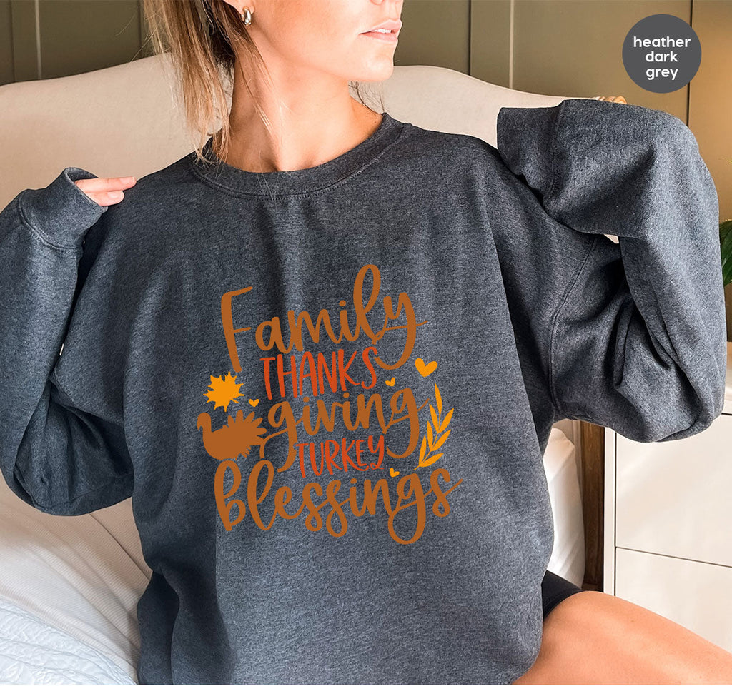 Family Thanksgiving Shirts, Gifts for Autumn Crewneck product image 50