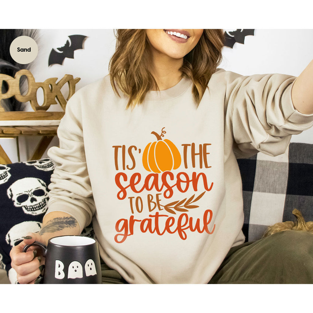 Fall T-Shirt, Autumn Crewneck Sweatshirt, Thanksgiving product image 54