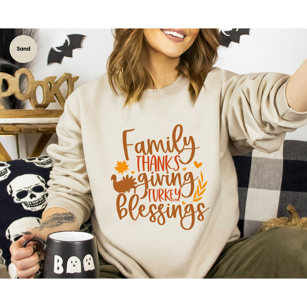 Family Thanksgiving Shirts, Gifts for Autumn Crewneck product image 51