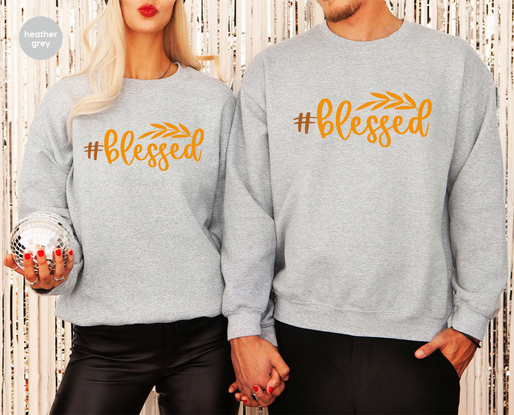 Cute Blessed T-Shirt, Fall Leaves Graphic Tees, Gift for product image 16