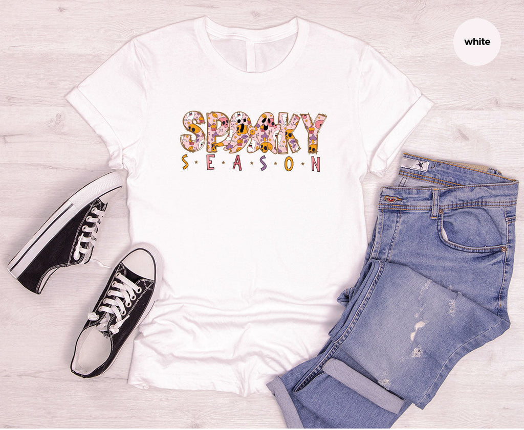 Ghost Graphic Tees, Cute Kid Halloween Shirt, Spooky product image 66