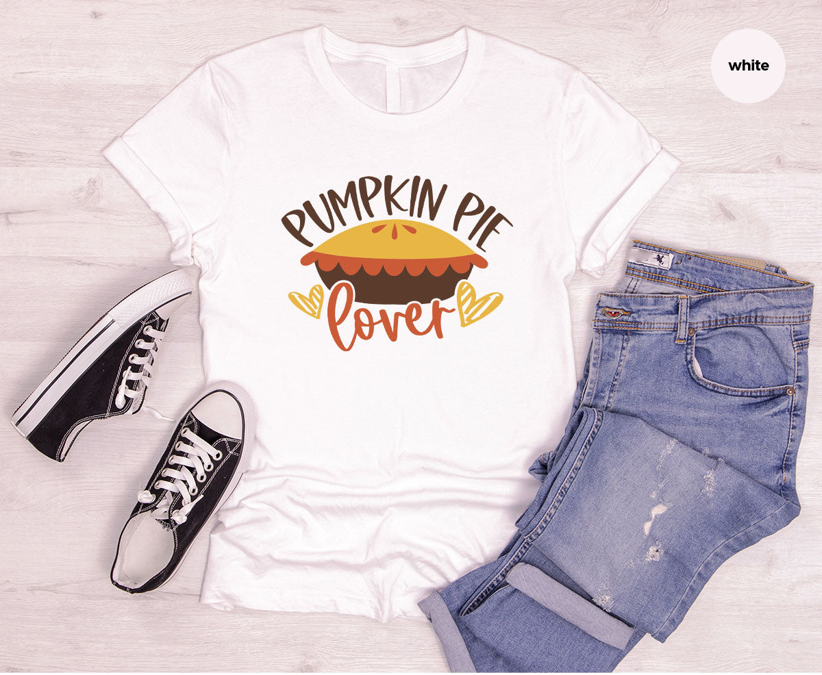 Kids Thanksgiving Shirts, Pumpkin Pie Graphic Tees, Gift product image 11