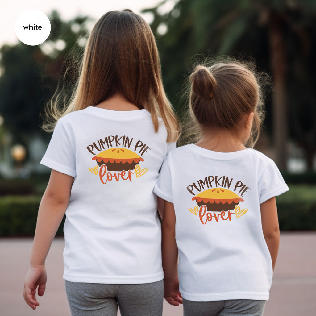 Kids Thanksgiving Shirts, Pumpkin Pie Graphic Tees, Gift product image 2