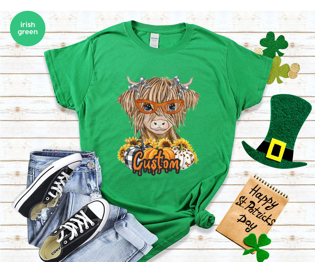 Custom Cow Shirt, Fall Graphic Tees, Personalized Farmer product image 38
