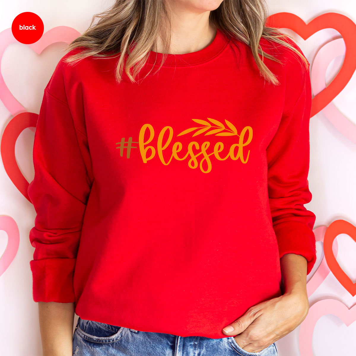 Cute Blessed T-Shirt, Fall Leaves Graphic Tees, Gift for product image 9