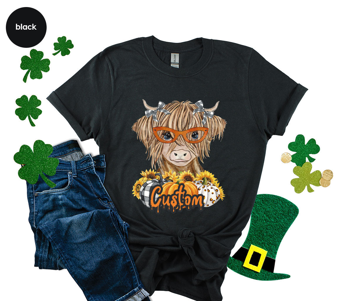 Custom Cow Shirt, Fall Graphic Tees, Personalized Farmer product image 51