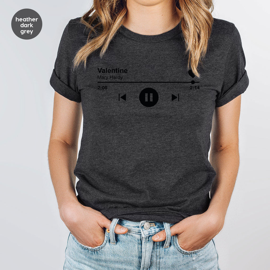 Valentine's Day Shirt, Play Music For Playlist T-Shirt product image 80