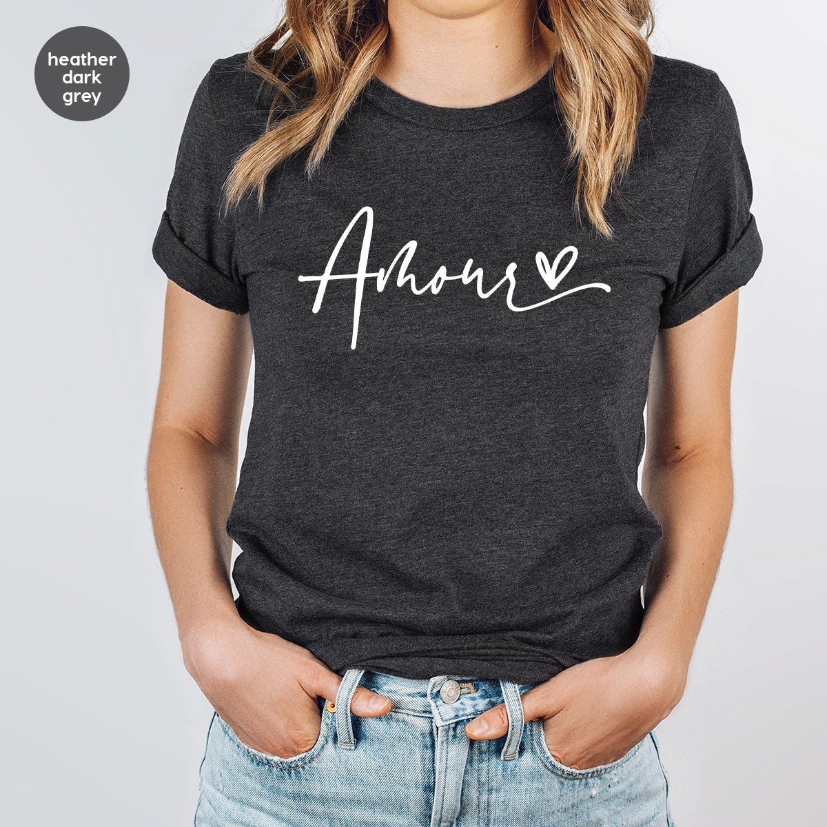 Among T-Shirt, Love Shirt, Heart Valentine's Tee product image 3