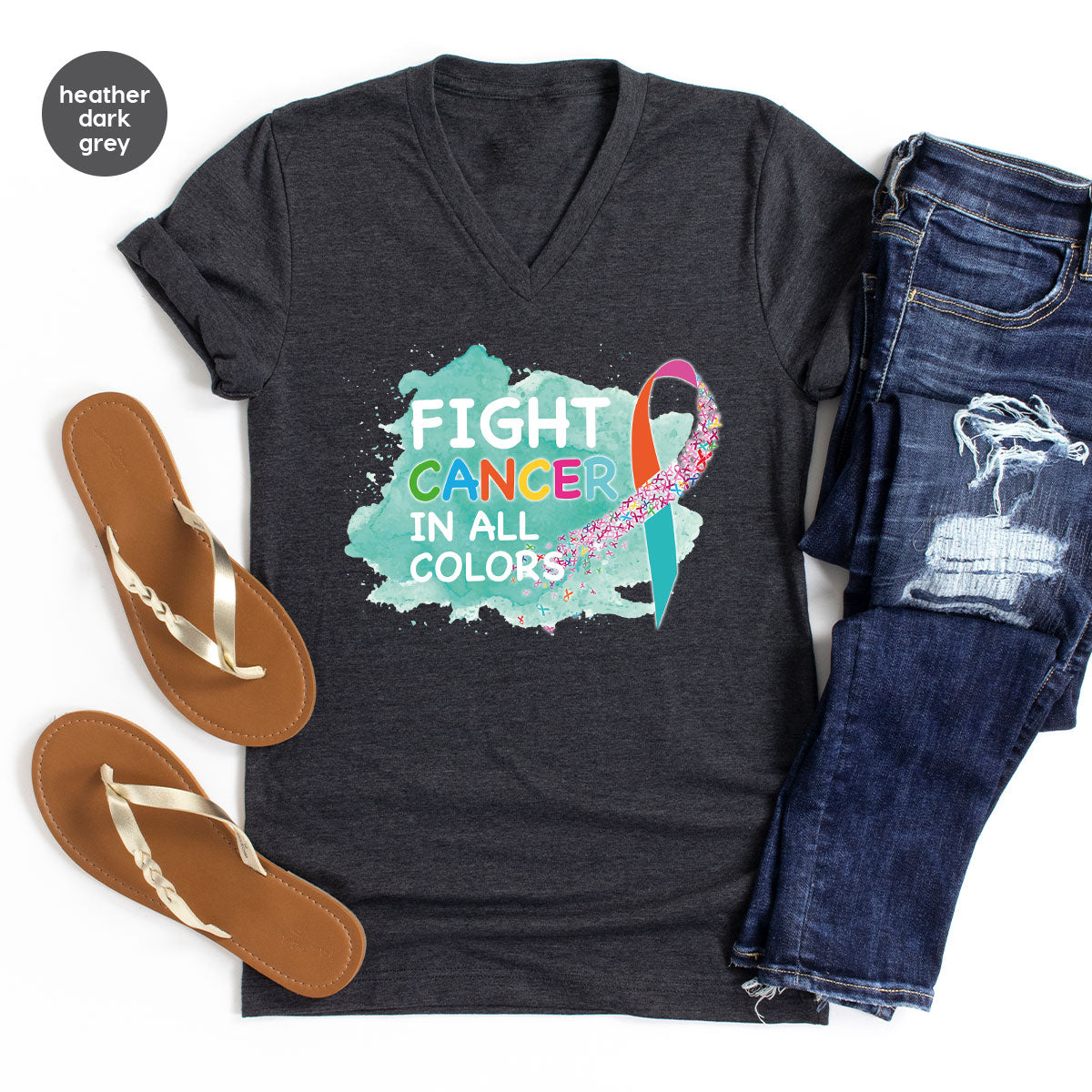 Fight Against Cancer Shirt, Warrior T-Shirt, With All Colors product image 103