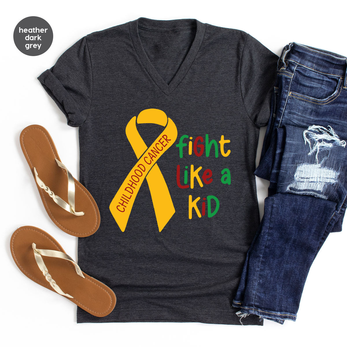 Fighting Like A Kid Shirt, Cancer Fight Childhood Canver product image 97