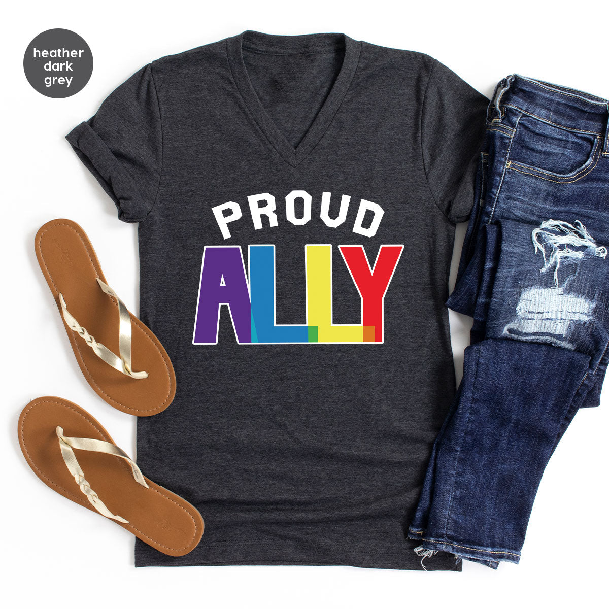 Proud Ally Shirt, LGBT T-Shirt, Tee product image 4