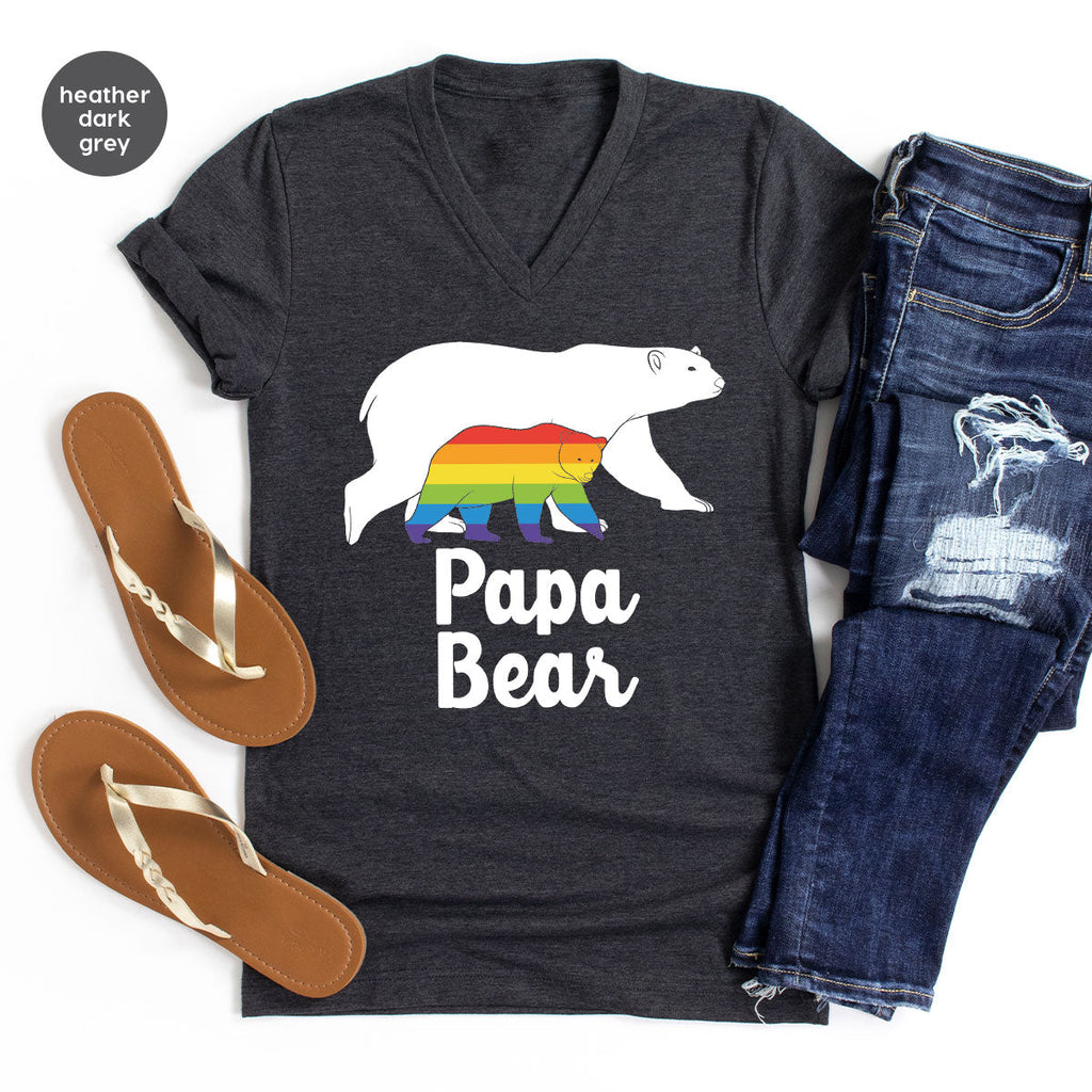 Papa Bear Shirt, T-Shirt, LGBT Rainbow Tee product image 119