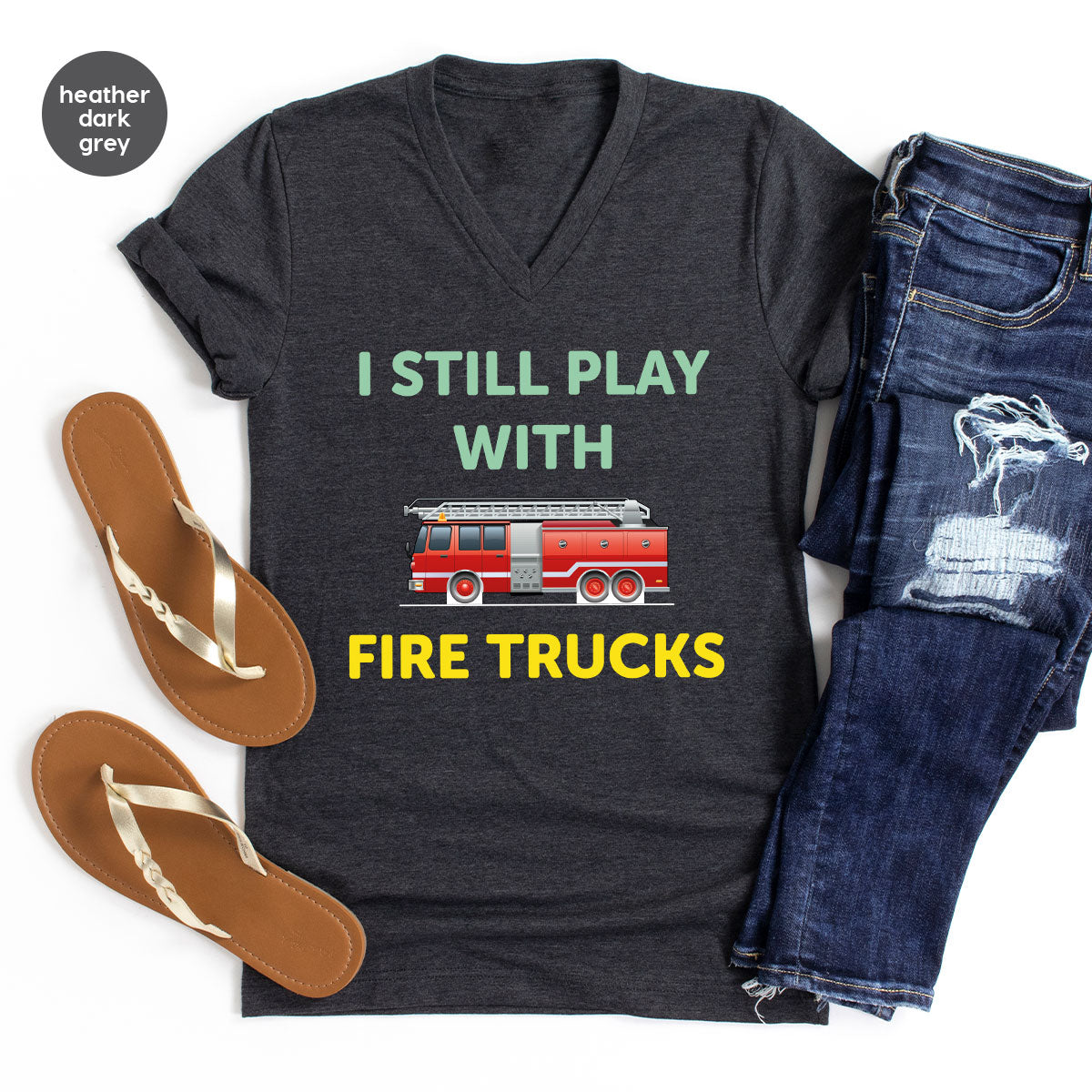 Fire Truck Shirt, Funny Fighter T-Shirt, Fireman Tee product image 8