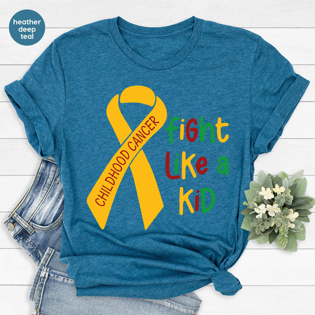 Fighting Like A Kid Shirt, Cancer Fight Childhood Canver product image 98