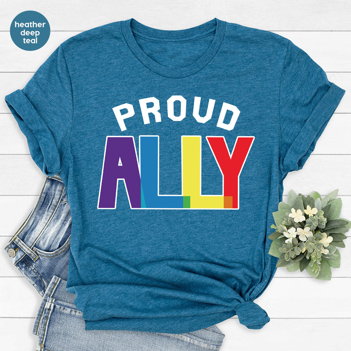 Proud Ally Shirt, LGBT T-Shirt, Tee product image 5