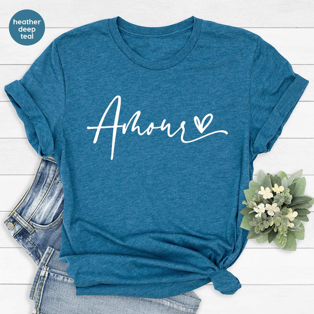 Among T-Shirt, Love Shirt, Heart Valentine's Tee product image 5