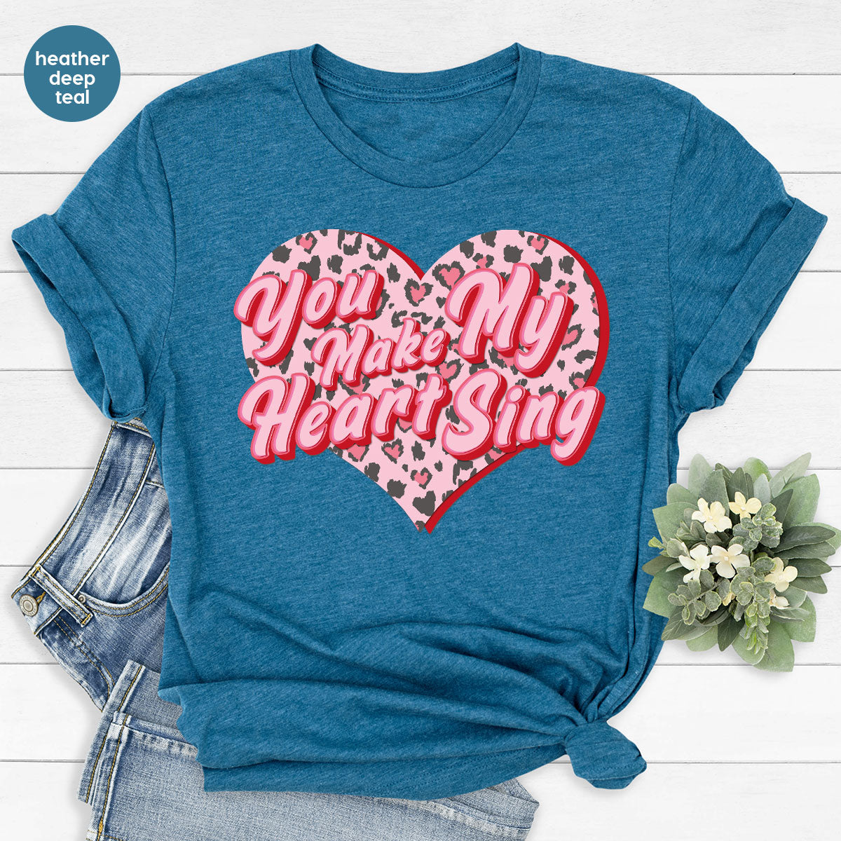 You Make My Heart Sing Shirt, Valentine's Day Romantic Gift product image 5