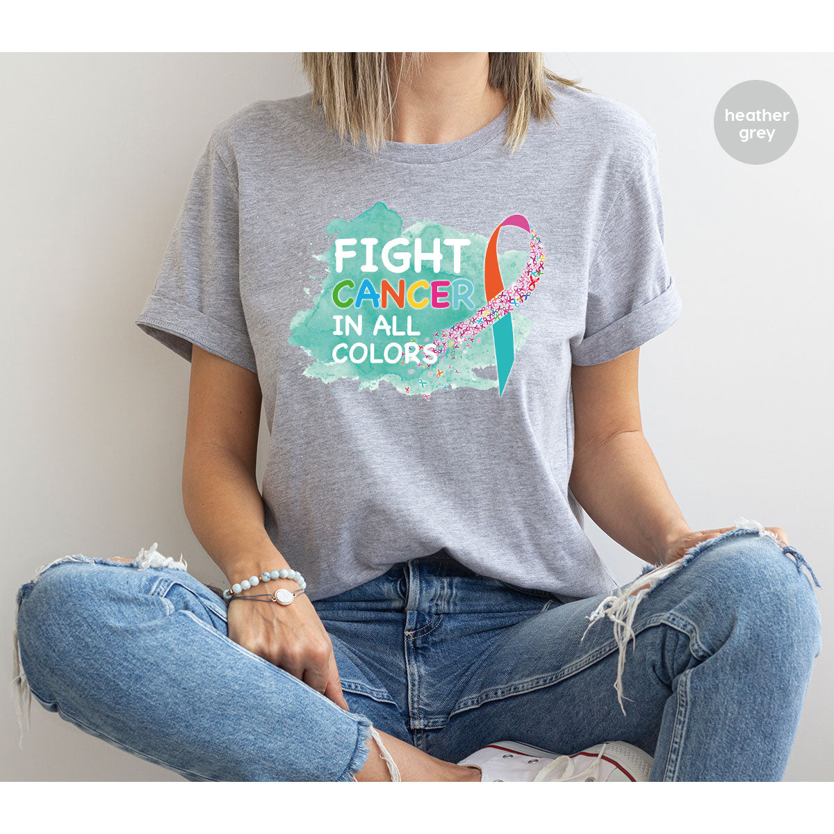 Fight Against Cancer Shirt, Warrior T-Shirt, With All Colors product image 105