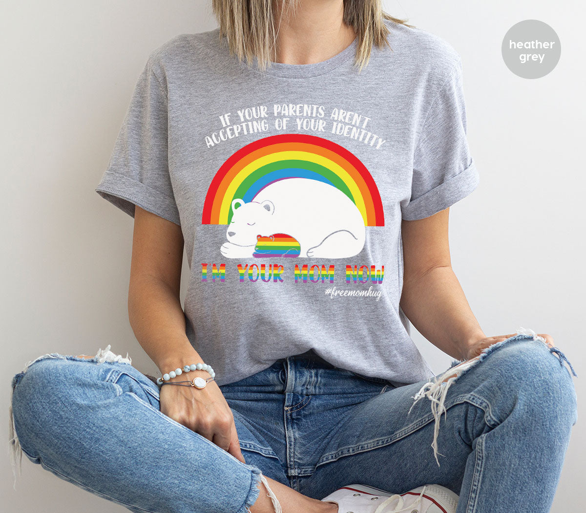 I'm Your Mom Now T-Shirt, Cute LGBT Glory Tee product image 6