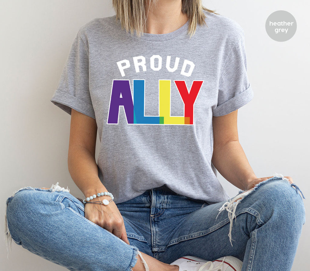 Proud Ally Shirt, LGBT T-Shirt, Tee product image 6