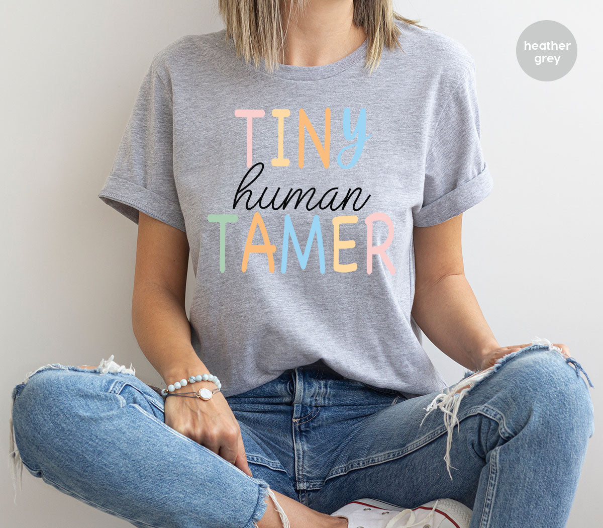 Teacher Shirt, Tiny Human Tamer, Kindergarten Preschool product image 76