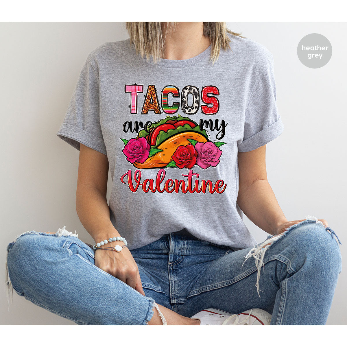 Tacos Are My Valentine Shirt, Gift To My Taco Lover, product image 7