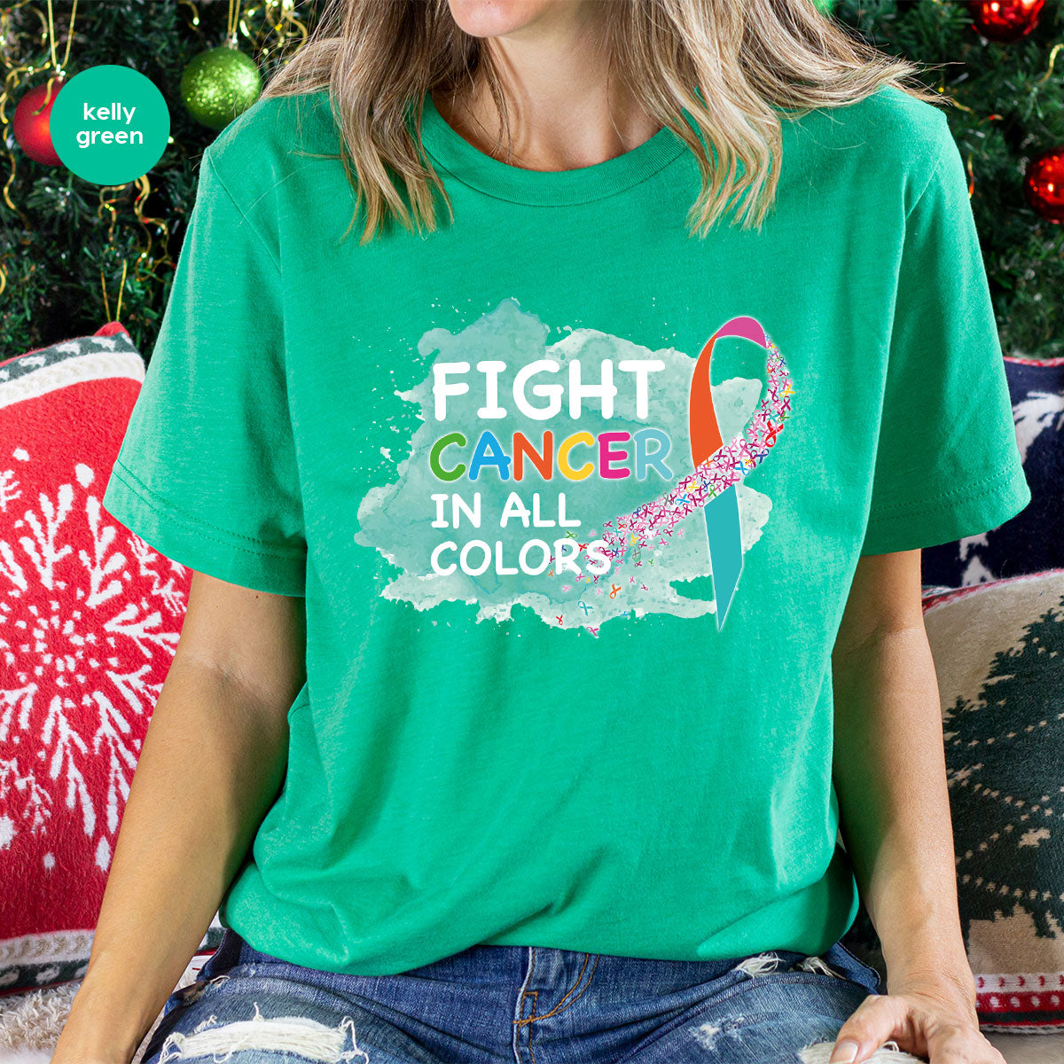 Fight Against Cancer Shirt, Warrior T-Shirt, With All Colors product image 1