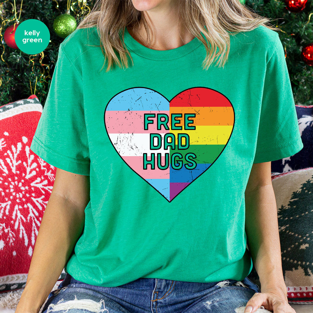 Free Dad Hugs Shirt, LGBT Pride T-Shirt product image 8