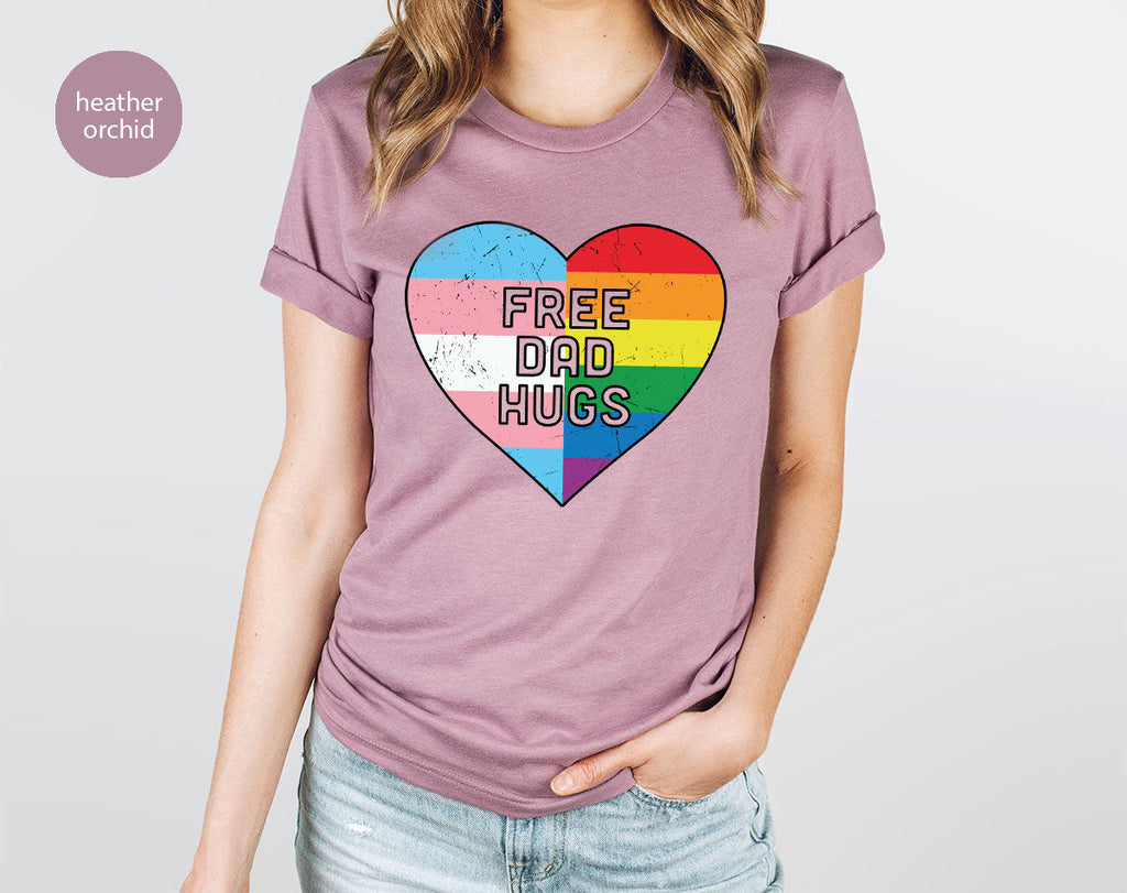 Free Dad Hugs Shirt, LGBT Pride T-Shirt product image 9